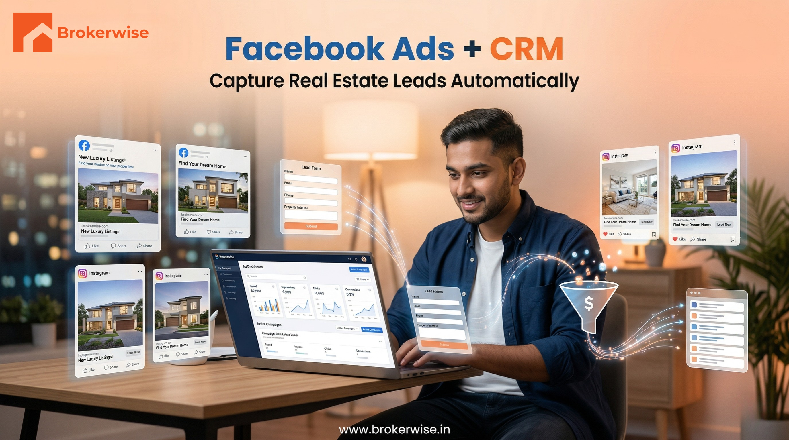 Facebook Ads + CRM: How to Capture Real Estate Leads Automatically